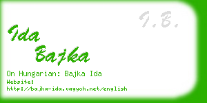 ida bajka business card